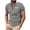 hgg264-Gray, variant on Yaoyar Mens Short Sleeves Zipper Shirts Casual Loose Tshirts Stand Collar V Neck Tops Polo Plain Cotton Tees with Pocket
