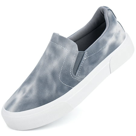 JENN ARDOR Women s Fashion Sneakers Classic Slip On Flats Perforated Soft Canvas Walking Shoes