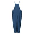 thumbnail image 5 of Utoimkio Women's Casual Jumpsuits Overalls Bib Solid Sleeveless Rompers for Women with Pockets, 5 of 7