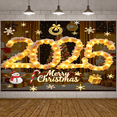 thumbnail image 6 of Festive Design Merry Christmas Banner Holiday Decoration Gold Light Up 2026 Banner for Christmas Party Celebration Indoor Decor, 6 of 9
