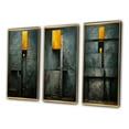 thumbnail image 3 of Designart "Vintage Wisdom Minimal Orange" Modern Geometric Framed Wall Art Set Of 3 - Gold Abstract Geometric Frame Gallery Wall Set For Home Decor, 3 of 6