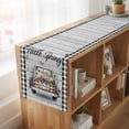 thumbnail image 6 of Table Runners 72 Inches Long Dress Scarves, Spring Flowers Farmhouse Kitchen/Dining Table Runner, Coffee Tablerunners, Farmhouse Truck Black Plaid Wood Grain 18x72 Inch, 6 of 9