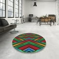 thumbnail image 4 of Ahgly Company Machine Washable Indoor Square Transitional Fall Forest Green Area Rugs, 3' Square, 4 of 7