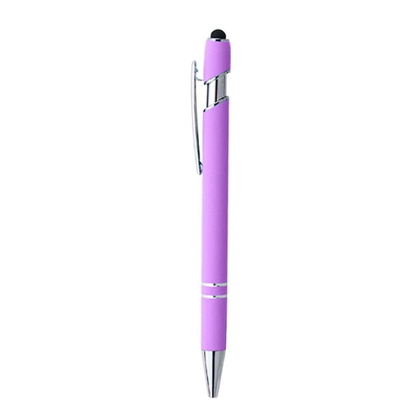 Bolígrafo negro de 1,0mm, bolígrafo capacitivo de Metal, bolígrafos para pantalla táctil, 10 Uds.