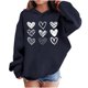 thumbnail image 1 of Sudadera con capucha y estampado de corazón de San Valentín, sudadera de manga larga para niños y niñas, chaqueta para niñas de talla mediana y grande., 1 of 7