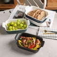 thumbnail image 4 of SWEEJAR Ceramic Small Baking Dish, 28 Oz Rectangular Lasagna Pan, Casserole Dish for Cooking, Cake,7.6 x 5.7 x 2 inch,Jade, 4 of 6