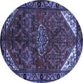 thumbnail image 1 of Ahgly Company Indoor Round Persian Blue Traditional Area Rugs, 4' Round, 1 of 4