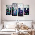 thumbnail image 2 of Elephant Stock Graffiti Overcast New York Wall Art - Horizontal Multi Panel Canvas - Living Room Wall Decor - City Multi Panel - Gray And White Decor - 52" x 32", 2 of 4
