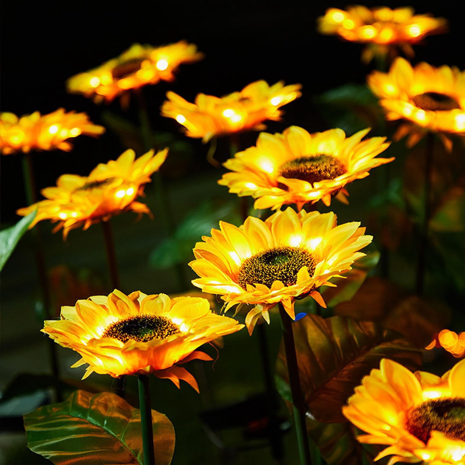 Solar LED Sunflower Garden Lights-29.6inch/74cm, Solar Sunflower Lights Outdoor Garden for Outdoor Yard, Lawn and Porch Decoration