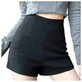 thumbnail image 2 of uublik High Waisted Workout Shorts Women Pull On Super Soft Lounge Shorts Black, 2 of 5