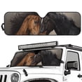 thumbnail image 2 of Yuyamidu Horse Windshield Sun Shade for Jeep Wrangler JL 2/4 Door, Foldable Front Window Sunshade for 2024 2025 Jeep Wrangler 4XE, 2 of 7