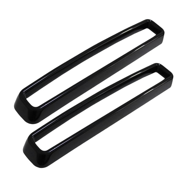 Rejilla de radiador de 2 piezas, embellecedor de parrilla frontal resistente profesional para Negro
