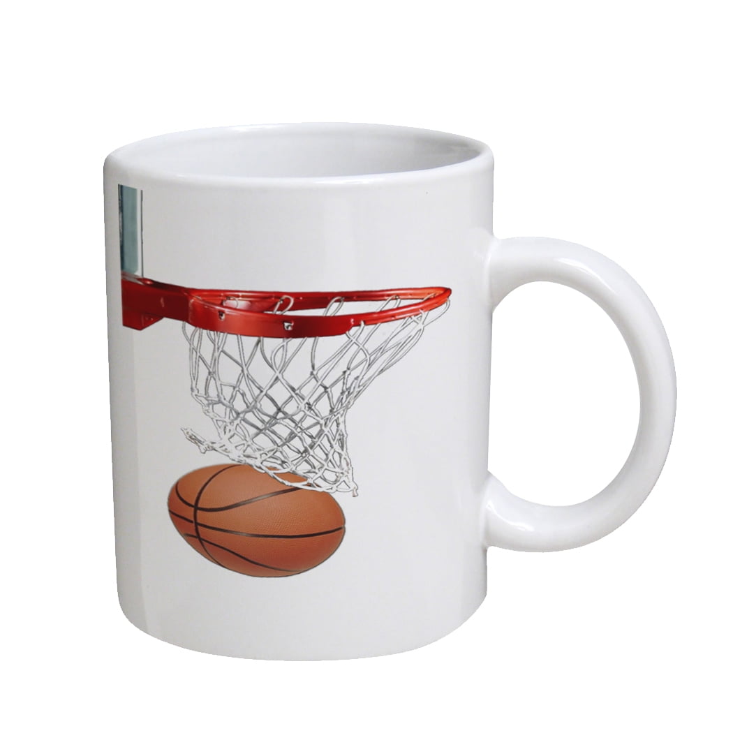 KuzmarK Coffee Cup Mug 11 Ounce Basketball Hoop Basketball Walmart
