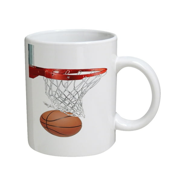 KuzmarK Coffee Cup Mug 11 Ounce - Basketball Hoop Basketball