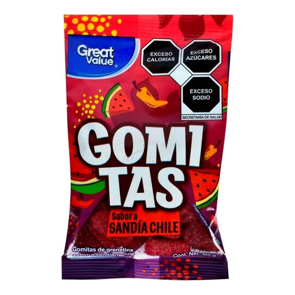 Gomitas Great Value sandía chile 100 g