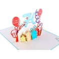 thumbnail image 2 of iGifts and Cards Happy 70th Birthday with Lots of Presents 3D Pop up Greeting Card - 70th Birthday, 2 of 5