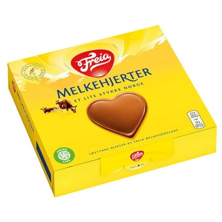 Freia Melkehjerter - Heart Shaped Chocolate, 4.6 oz (Pack of 2)