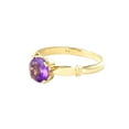 thumbnail image 2 of Galaxy Gold 14k Solid Yellow Gold Solitaire Ring with 1.15 Carat Purple Natural Amethyst (7.0), 2 of 4