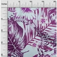 thumbnail image 2 of oneOone Polyester Spandex Medium Purple Fabric Floral & Leaves Sewing Fabric By The Yard Printed Diy Clothing Sewing Supplies 56 Inch Wide, 2 of 4