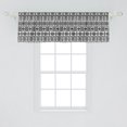 thumbnail image 2 of Ambesonne Mexican Print Window Valance, Geometric Monochrome, 54" X 18", Charcoal Grey White, 2 of 3