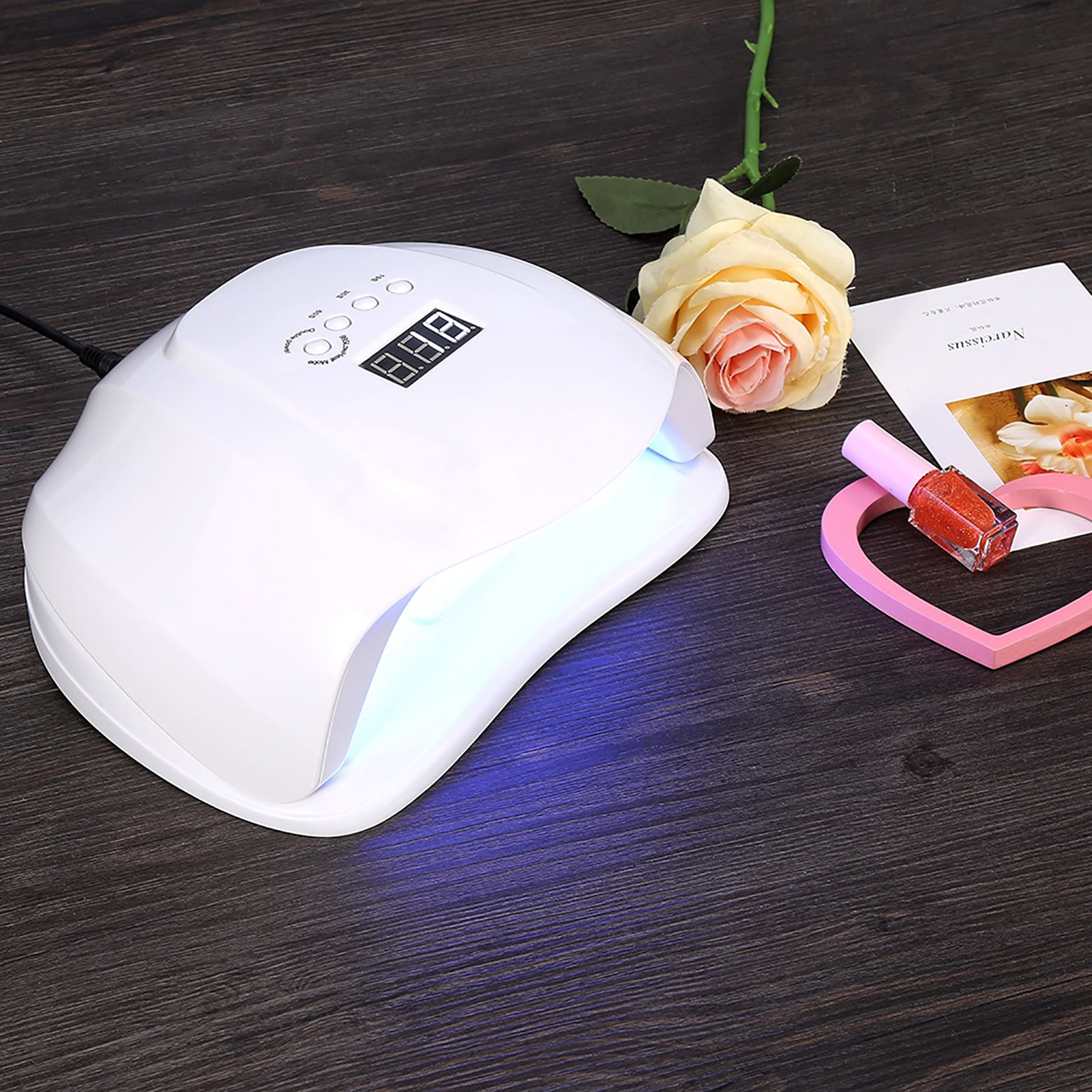 Nieyigj 54W SUN X UVLED Nail Lamp Professional Dryer for Gel Polish with Smart Sensor, US Plug White