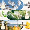 thumbnail image 3 of Plug In Air Freshener Starter Kit - Hawaiian, Jasmine, Cotton Scents for Home & Bathroom, 1 Warmer and 9 Essential Oil Refills, Compatible with Air Wick & Glade, Not Include Glade Plus, 3 of 4