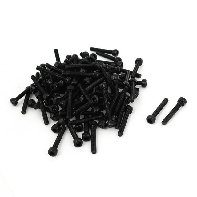 M3 x 20 Alloy Steel Hex Bolt Socket Head Cap Machine Screws Black 100 Pcs