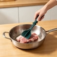 thumbnail image 5 of Clearance Under $3, 1 Pack Meat Chopper and Masher, 6-Blade Heat-Resistant Silicone Ground Meat Tool, Non-Stick Utensil for Hamburger Meat, Turkey, and Potatoes, with ABS Handle, 26.8cm (Green), 5 of 5