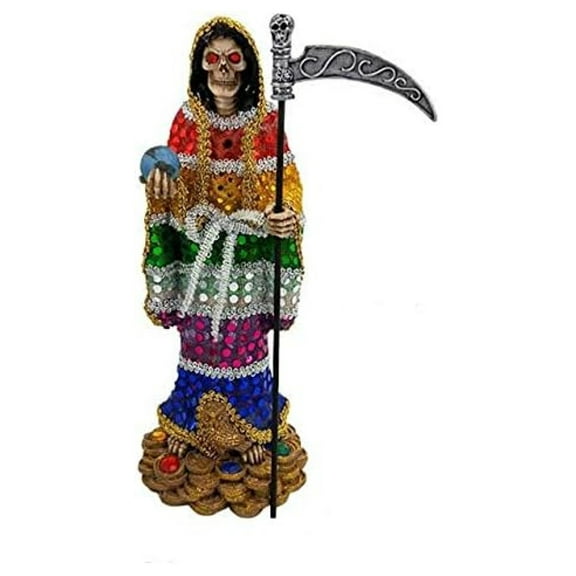 13" Santa Muerte Statue 7 Colors Holy Death Grim Reaper Siete Potencias Figure