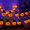 thumbnail image 2 of new Halloween LED light string bat pumpkin skull combination pendant led Halloween decorative light string, 2 of 7