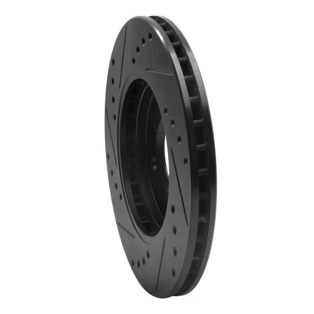 Dynamic Friction Company 633-31017R DFC Brake Rotor - Drilled And Slotted - Black
