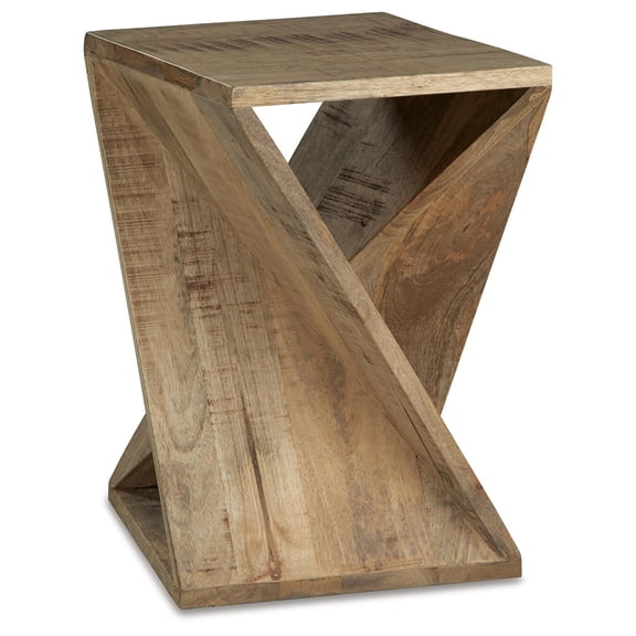 Signature Design by Ashley Contemporary Zalemont Accent Table Distressed Brown