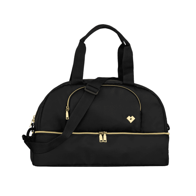 Maleta Deportiva para Mujer y Viaje con Múltiples Compartimentos LuckyLy, Ligera y Repelente al Agua, Ideal como Mochila Deportiva Gym, Bolsa de Viaje y Maleta de Mano Carry On – Modelo negro UNITALLA