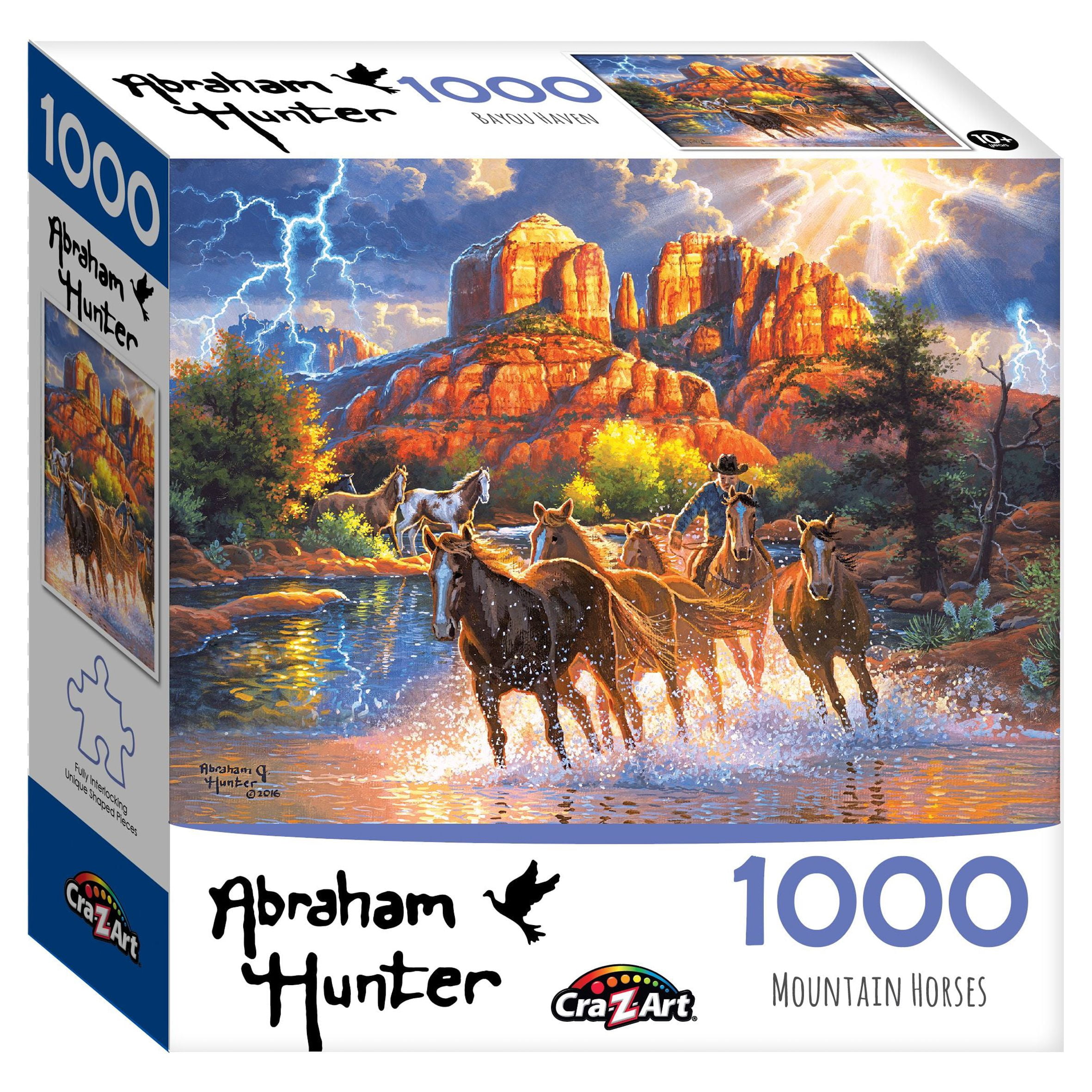 Cra-Z-Art Abraham Hunter 1000-Piece Mountain Horses Jigsaw Puzzle