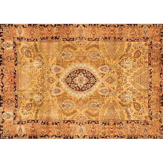 Ahgly Company Indoor Rectangle Persian Orange Traditional Area Rugs, 3' x 5'