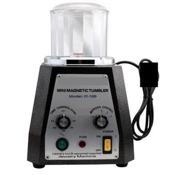 Mini Magnetic Tumbler Magnetic Polishing Machine Diamond Polishing Tumbler Gemstone Polisher KT-100