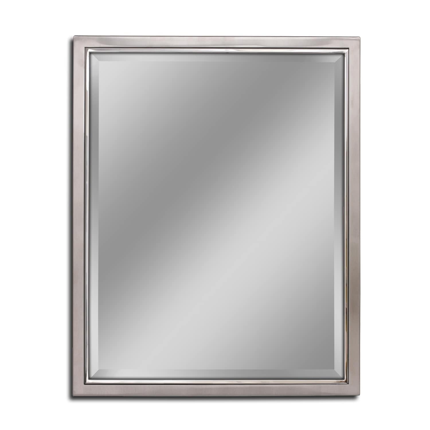 Headwest Inc Headwest Classic Brush Nickel Chrome Wall Mirror Brushed