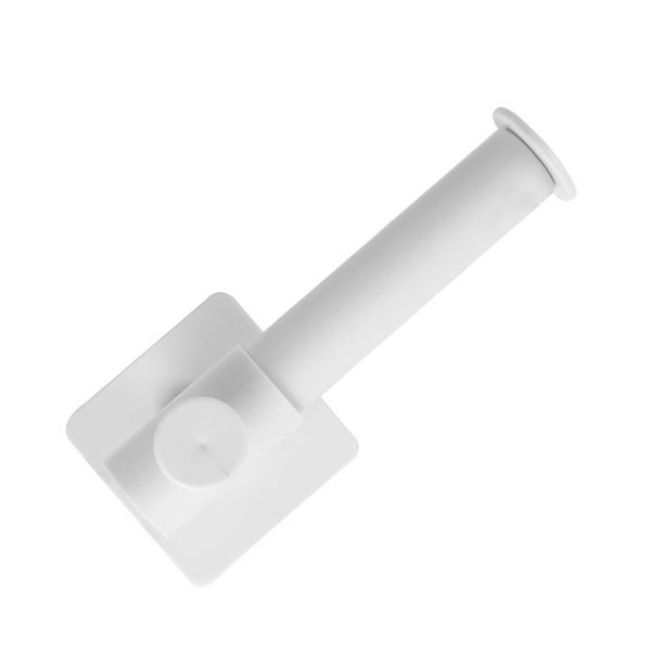 Bewildely 1 soporte de papel higiénico en forma de L, estante de plástico para pañuelos montado en la pared, estante de almacenamiento para cocina y Almacenamiento y organización del hogar blanco Bewildely HA005066-02