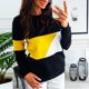 thumbnail image 2 of Sudadera De Manga Larga Con Empalme De Color Para Mujer (Amarillo S) Tmvgtek Mujer, 2 of 3