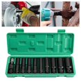 thumbnail image 2 of 1/2" Hex Socket Set 10-24mm Chrome Vanadium Deep Socket Set for Automotive Repair Long Reaching Metrics Socket, 2 of 5