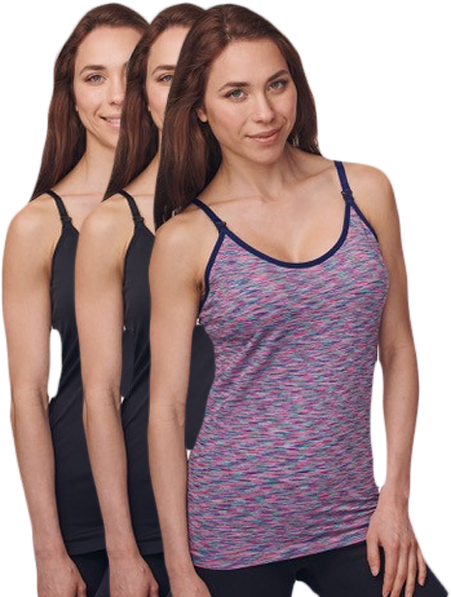 Under Control 3 Pack Maternity Nursing Tank Top and Cami Shirts 