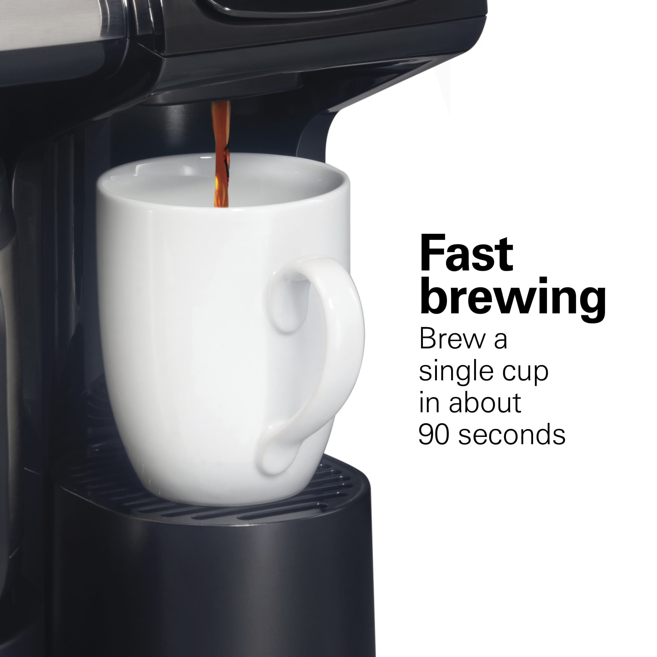 Hamilton Beach FlexBrew Coffee Maker, K Cup Pod Compatible Single Serve Coffee Maker & 12-Cup Coffee Pot, Thermal Carafe, Black