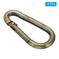 thumbnail image 3 of Uxcell 4mm Spring Snap Hook Clips Chain Quick Links Connector Ring Lock 44 Lbs Bronze 6 Pack, 3 of 6