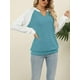 thumbnail image 5 of Sudadera EADINVE para mujer, casual, cuello en V, manga larga, holgada, 5 of 6