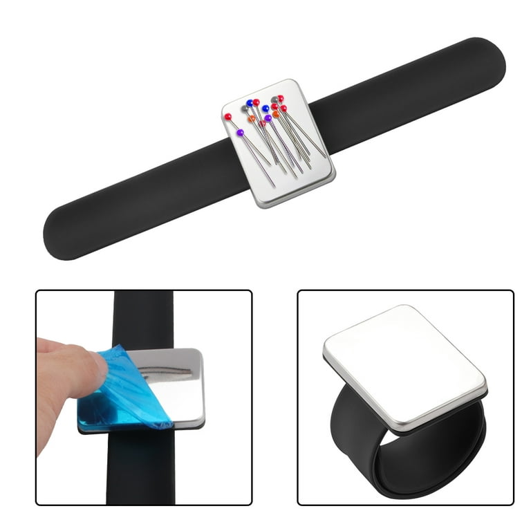  Magnetic Sewing Pins Holder WristbandMagnetic Pin Holder For  Sewing Magnetic Wristband For Straight Pins Sewing Silicone Wristband For  Hair Pin Magnetic Wristband For Hair Stylist Seamstress Crafts