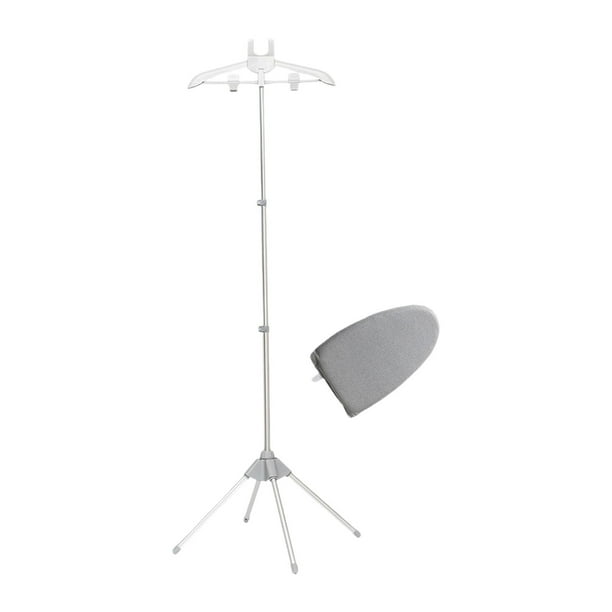 Vaporizador de ropa plegable con guante de planchado para guardarropa de viaje Gris