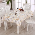 thumbnail image 4 of PEVA Film Composite Tablecloth for Round and Rectangular Tables with TV Cabinet Mat Square and Coffee Cloth – Durable Decorative Protective Table Covering for Living Room and Entryway, 4 of 4
