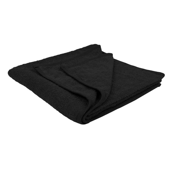 Puffy Cotton Large 100% Soft Cotton Bath Towel - Black