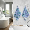 thumbnail image 6 of SKYSONIC 2PCS Cotton Towel Set,Quick Drying Washcloths,Soft and Breathable Bath Towel Hand Towels for Kitchen Bathroom Gym Beach-Mermaid Skin Pattern, 6 of 7