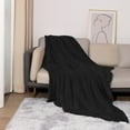 thumbnail image 4 of SHENGXINY Black Blanket Clearance Decorative Ultra Soft Plush Blanket for Couch Warm Cozy Velvet Flannel Blanket for All Seasons Black, 4 of 6